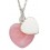 Mon-bijou - D3846 - Collier chic coeurs et rose quartz en argent 925/1000
