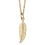 Collier chic plume plaqué or en argent 925