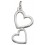 Collier chic double coeurs en argent 925