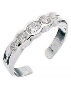 Mon-bijou - D128 - Bague d'orteil zirconia ajustable en argent 925/1000