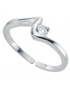 Bague orteil chic zirconium ajustable en argent 925