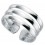 Bague orteil chic trois anneaux ajustable en argent 925