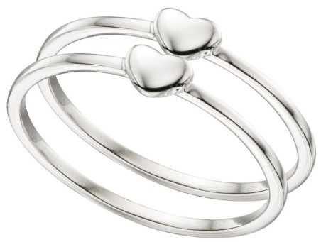 Bague coeurs chic en argent 925