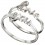 Bague je t'aime chic en argent 925