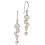 Boucle d'oreille tendance et chic plaqué Or et zirconium en argent 925