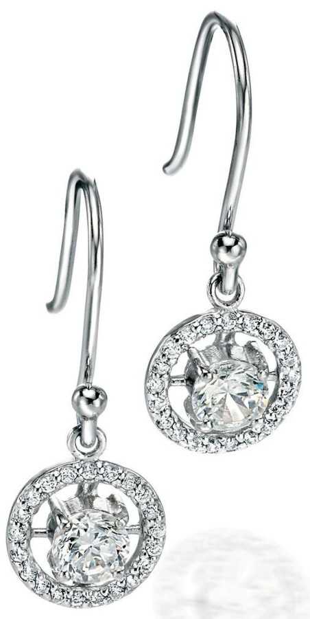 Mon-bijou - D4686 - Boucle d'oreille zirconium en argent 925/1000