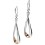 Boucle d'oreille chic plaqué Or rose en argent 925