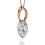 Collier chic plaqué Or rose et zirconium en argent 925