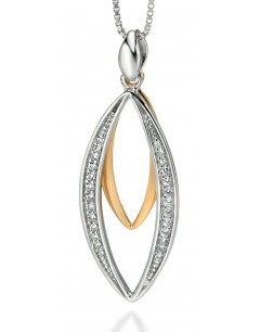 Mon-bijou - D3953 - Collier chic plaqué Or et zirconium en argent 925/1000