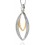 Collier chic plaqué Or et zirconium en argent 925