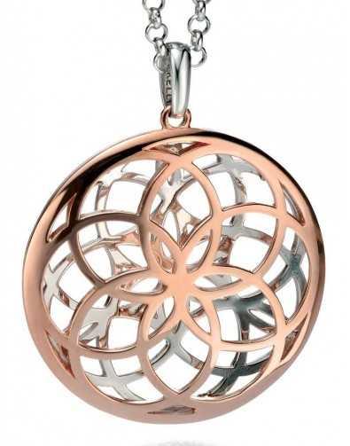 Collier chic et original plaqué Or rose en argent 925