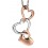 Collier chic coeur plaqué Or rose en argent 925