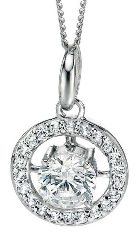 Mon-bijou - D3962 - Collier chic zirconium en argent 925/1000