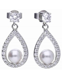 Mon-bijou - D5597 - Boucle d'oreille perle en argent 925/1000