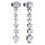 Boucle d'oreille originale en argent 925