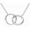 Collier double anneaux original en argent 925