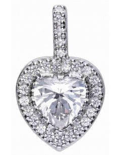 Mon-bijou - D4616 - Collier original coeur en argent 925/1000