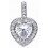 Mon-bijou - D4616 - Collier original coeur en argent 925/1000