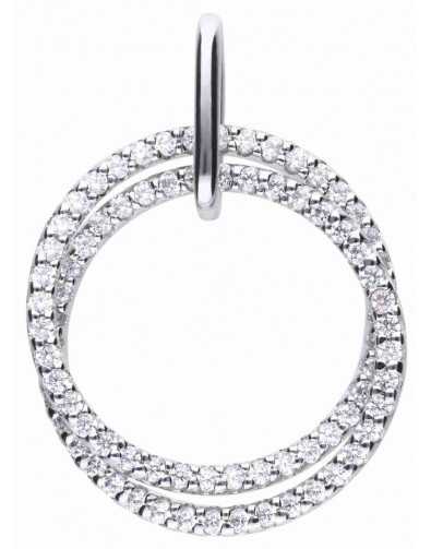 Collier double anneau en argent 925