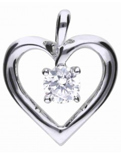 Mon-bijou - D4637c - Collier coeur original en argent 925/1000