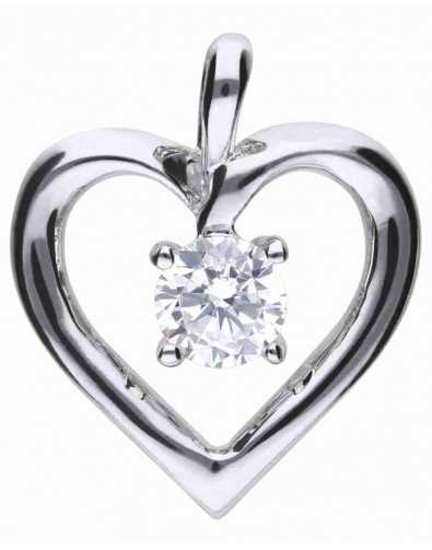 Collier coeur original en argent 925