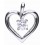 Collier coeur original en argent 925