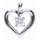 Mon-bijou - D4637c - Collier coeur original en argent 925/1000