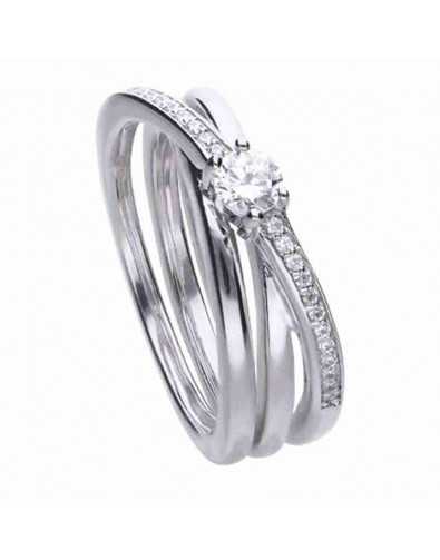 Bague tendance en argent 925