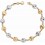 Mon-bijou - D472 - Bracelet chic et tendance en Or blanc et Or jaune 375/1000