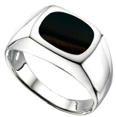 Bague onyx en argent 925/1000