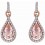 Boucle d'oreille originale morganite en Or 375