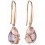 Mon-bijou - D2276 - Boucle d'oreille rose de France et quartz rose en Or 375/1000