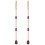 Mon-bijou - D2278 - Boucle d'oreille grenat rhododite et grenat rouge en Or 375/1000
