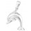 Mon-bijou - H2798 - Collier tendance dauphin en argent 925/1000