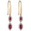 Boucle d'oreille marquise et diamant en Or 375