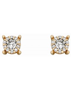 Mon-bijou - D2289 - Boucle d'oreille diamant en Or 375/1000