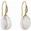 Mon-bijou - D2290 - Boucle d'oreille baroque perle et diamant en Or 375/1000