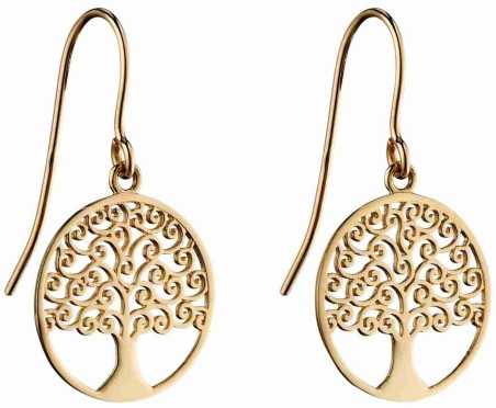 Mon-bijou - D2306 - Boucle d'oreille arbre de vie en Or 375/1000