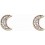 Boucle d'oreille croissant de lune diamant en Or 375