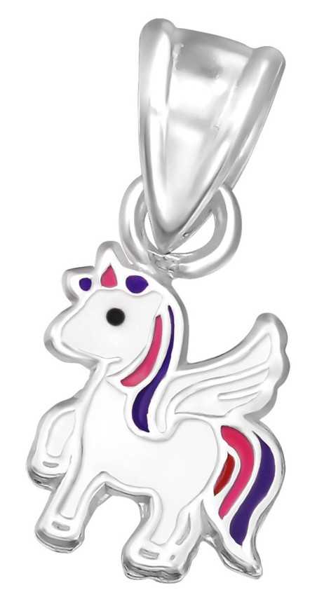 Mon-bijou - D30985 - Collier Licorne pour Petite Fille en Argent 925/1000