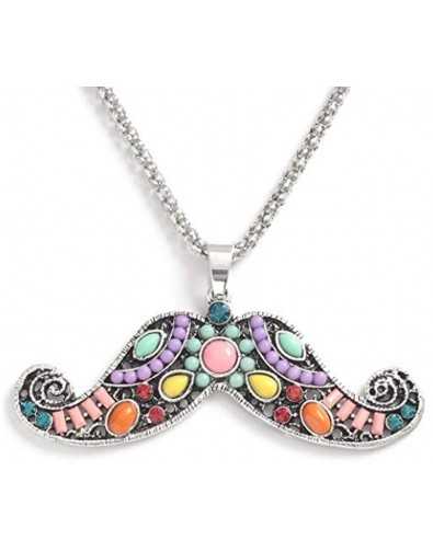 Collier moustache en acier inoxydable