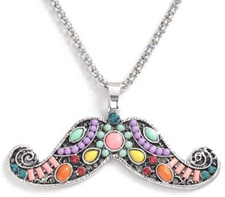 Collier moustache en acier inoxydable