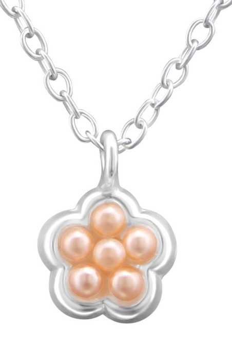 Collier Fleur pour Petite Fille en Argent 925