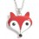 Collier renard tendance en acier inoxydable