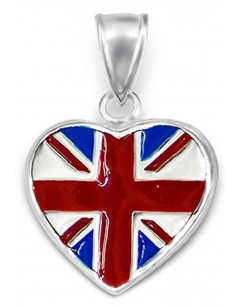 Mon-bijou - D13772 - Collier Union Jack en Argent 925/1000