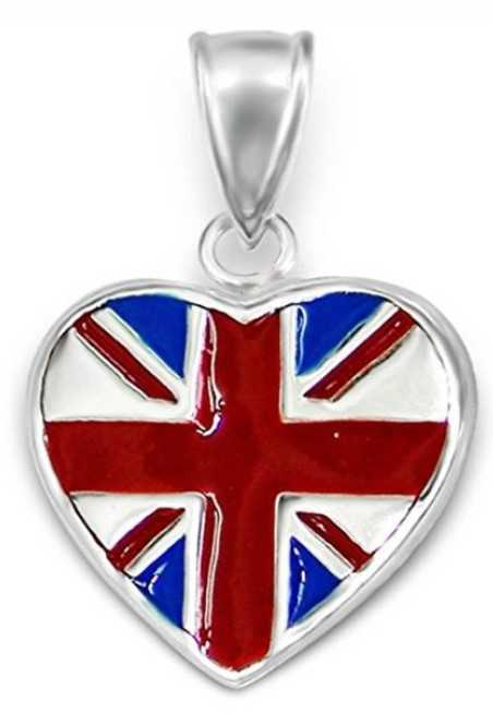 Collier Union Jack en Argent 925