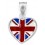 Collier Union Jack en Argent 925