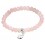 Bracelet Quartz Rose et Coeur en Argent 925