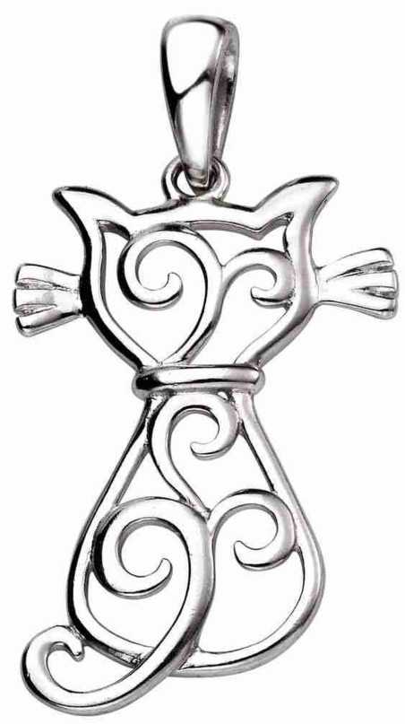 Collier chat en argent 925