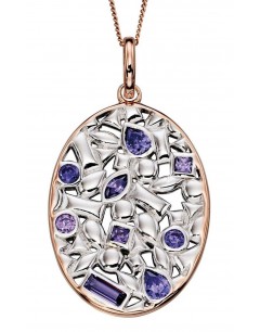Mon-bijou - D4432 - Superbe collier plaqué or rose en argent 925/1000